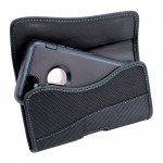 Wholesale Galaxy S6 Horizontal Arc Style 360 Belt Clip Pouch (Black)